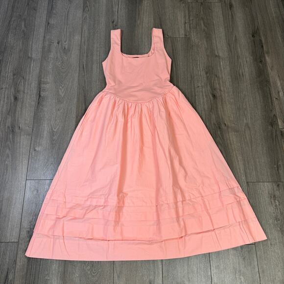 J.Crew Drop Waist Mixy Dress PS Pink Scoop Neck Knit Sleeveless A-Line Stretch - Picture 1 of 8